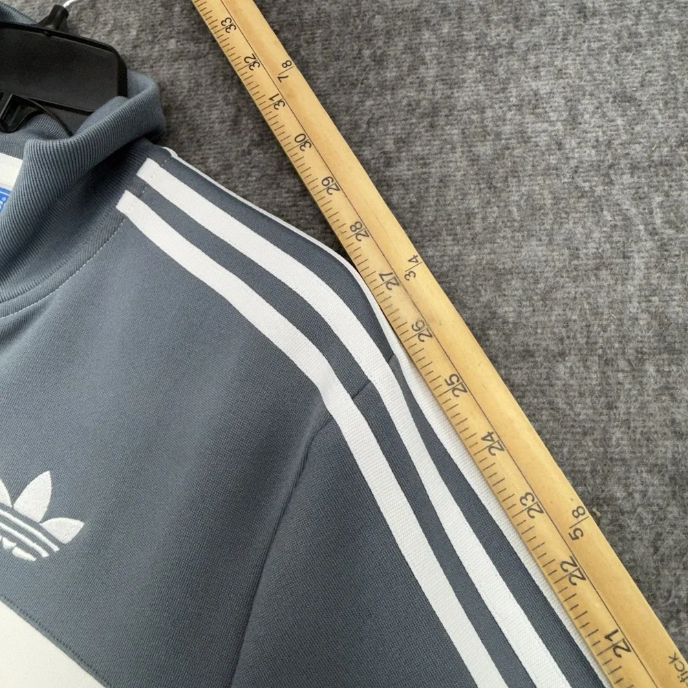 Adidas Originals Mens Gray White Yellow Track Jacket Full Zip S 260502-10